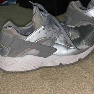 Sliver Nike Huaraches